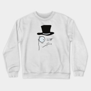 Proper Monocle Meme Crewneck Sweatshirt